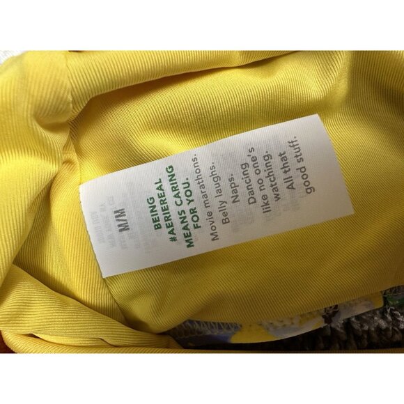 Aerie Cut Out One Piece Swimsuit M Yellow Floral Monokini Halter NWT - Picture 5 of 10